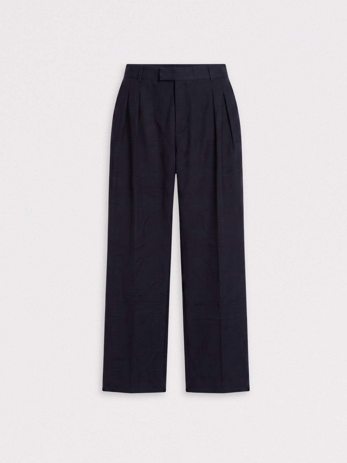 Women's Double-pleated twill trousers