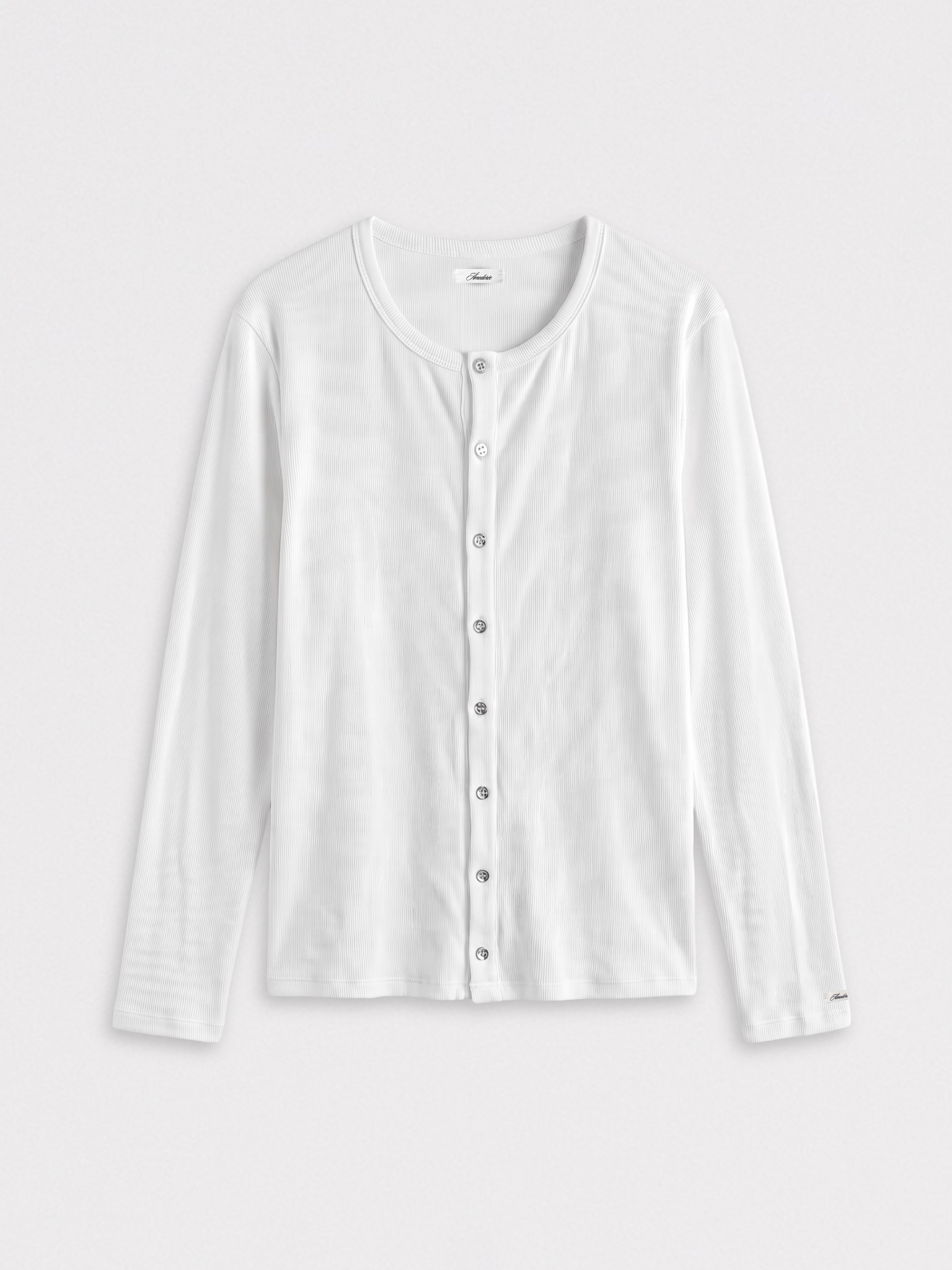 Ribbed Button-Up Longsleeve
