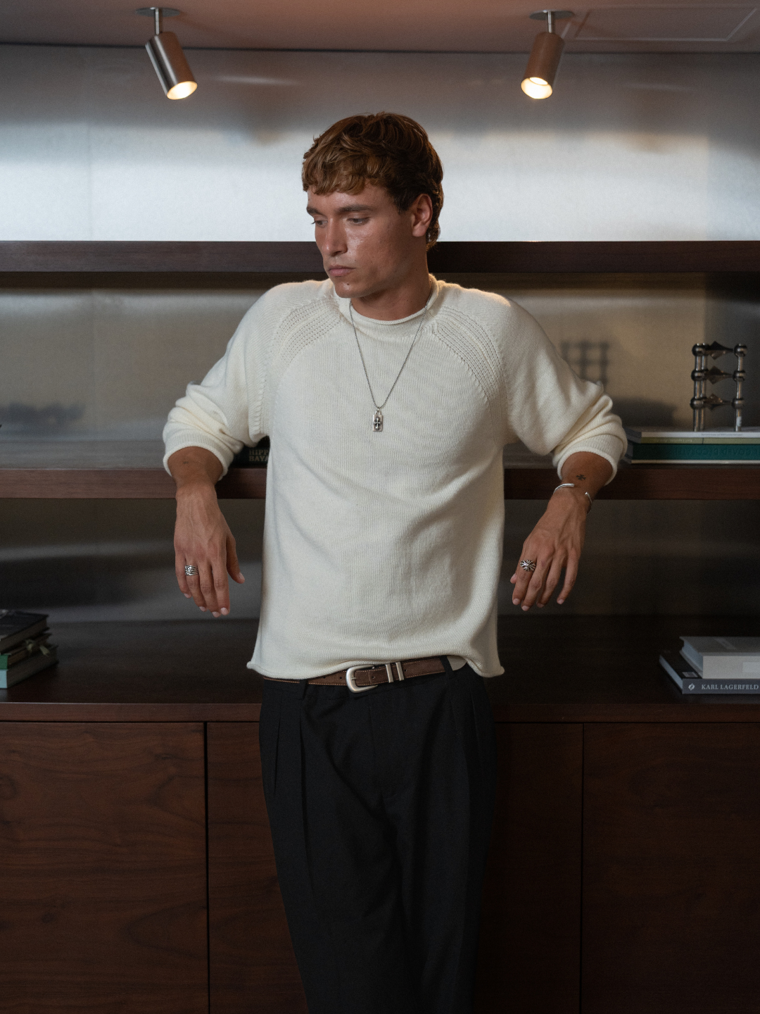 Raw Collar Wool Longsleeve, image 3