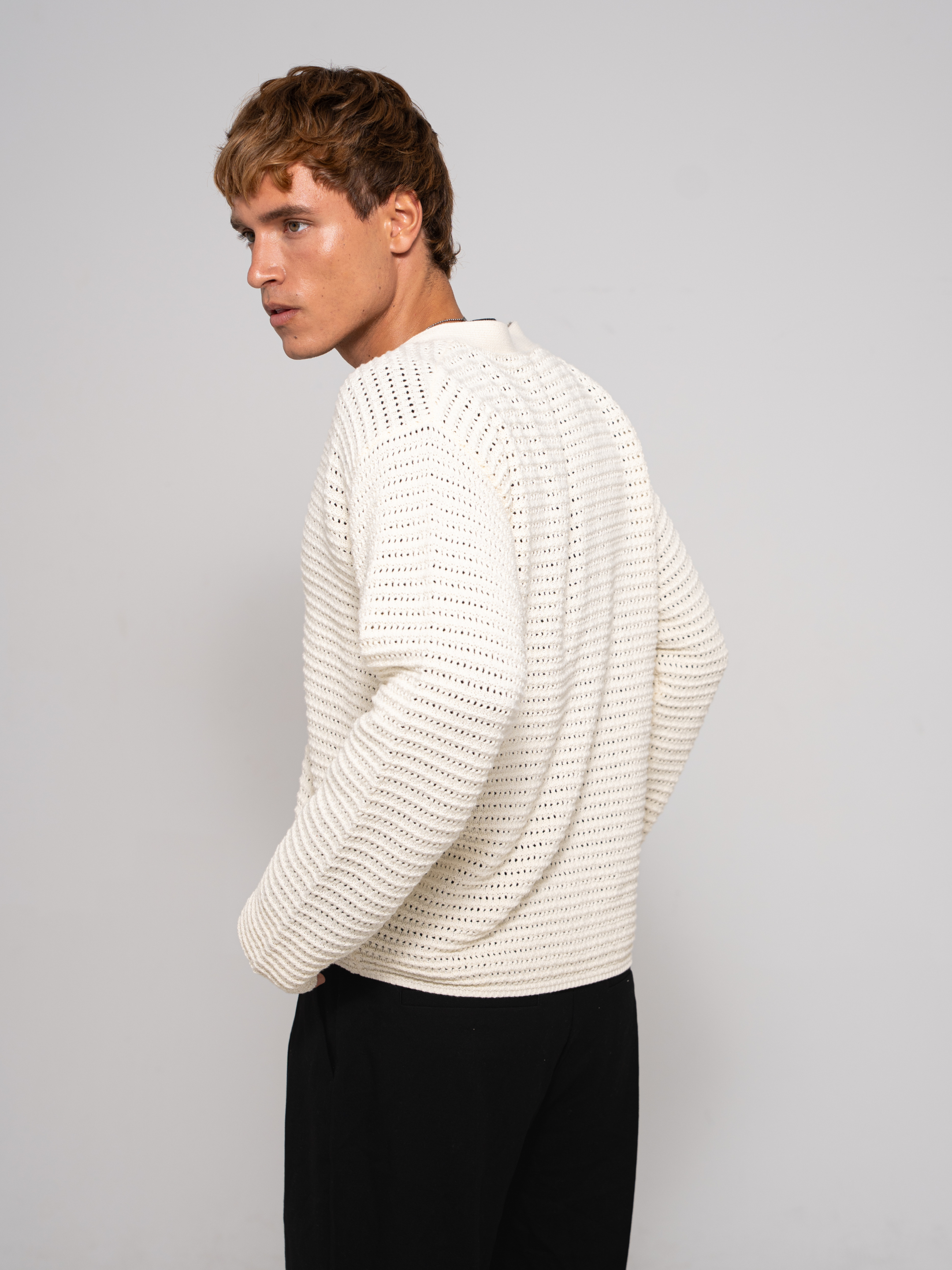 Mesh Knit Cardigan