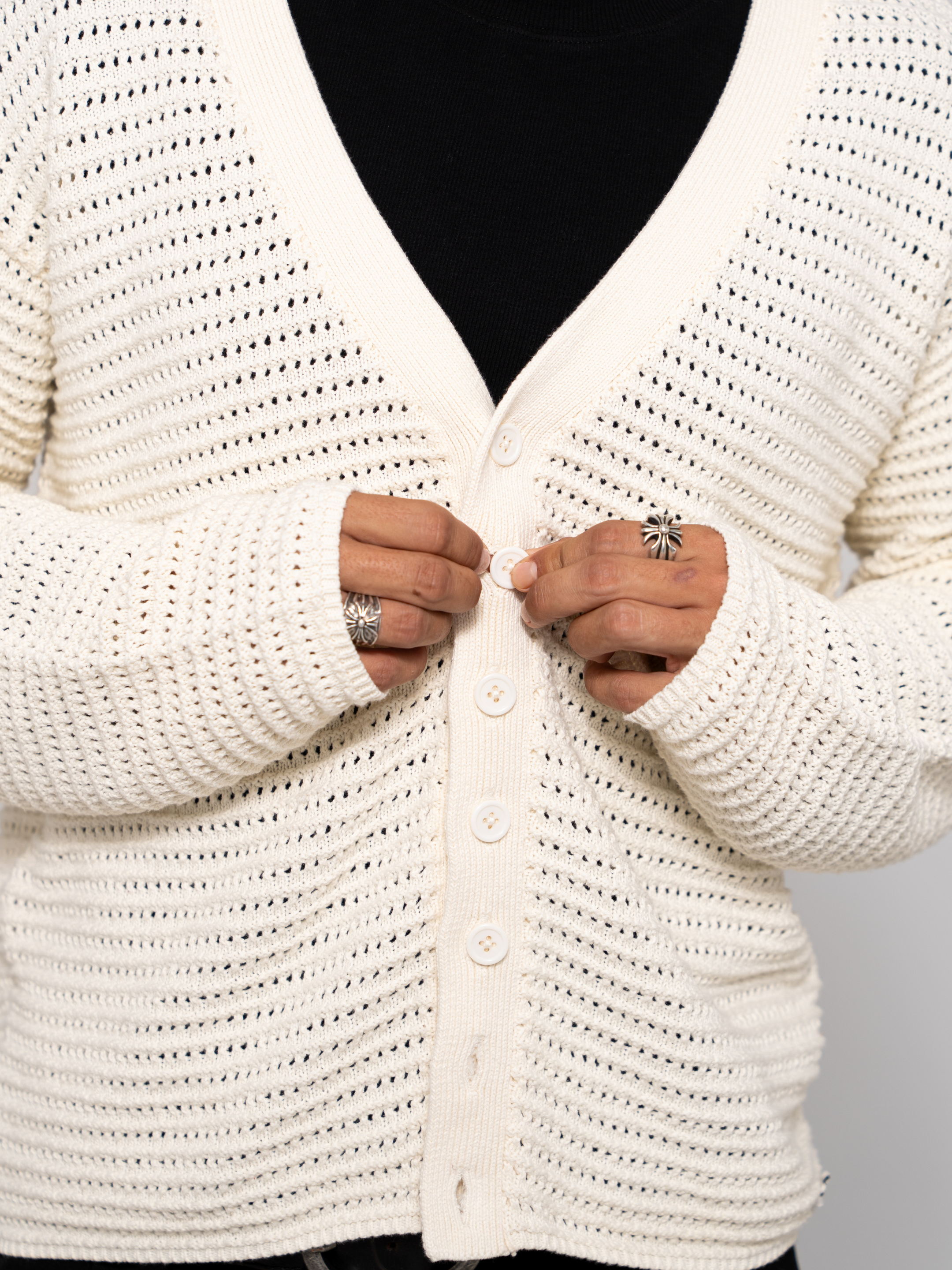 Mesh Knit Cardigan