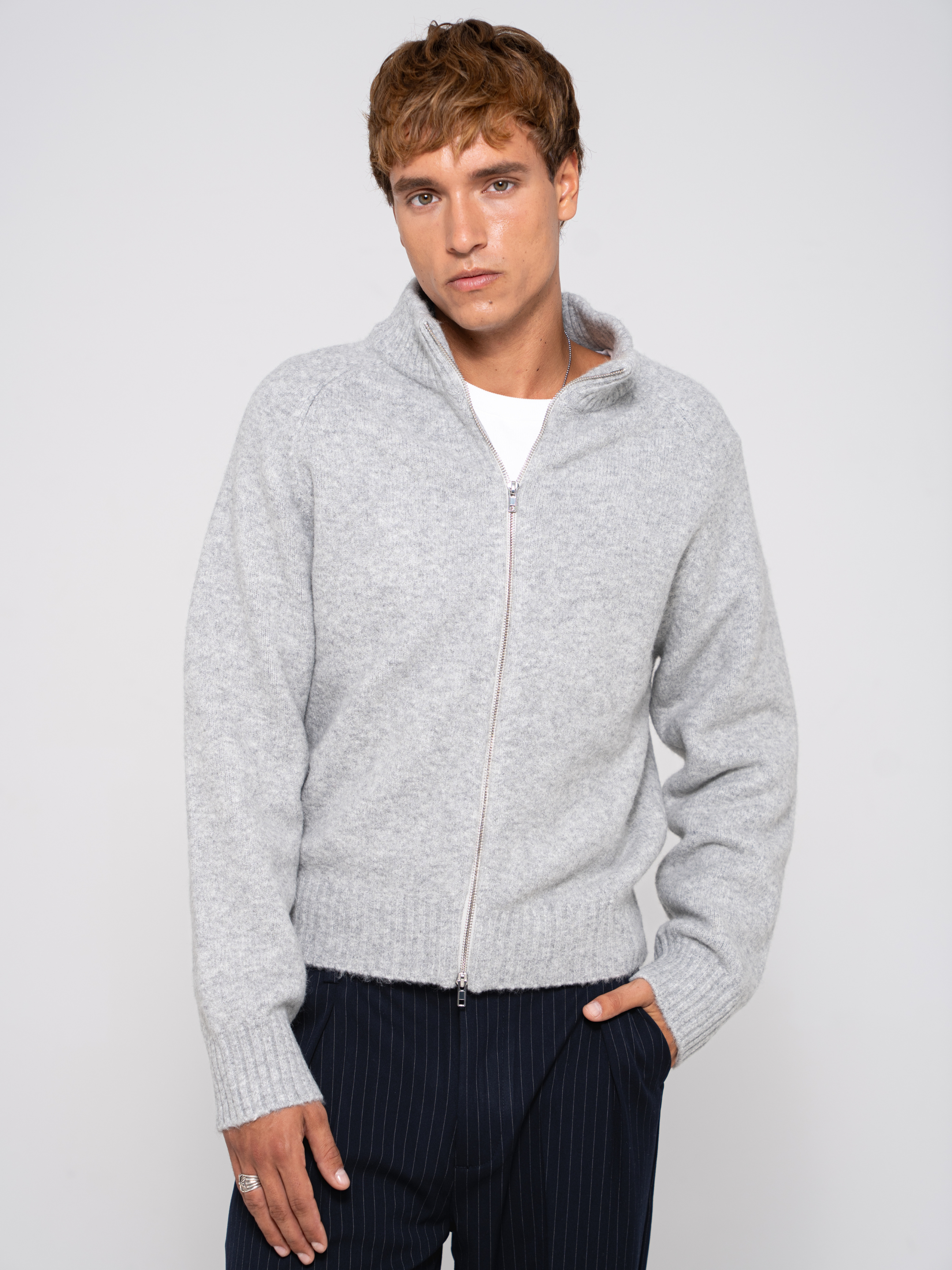Mohair Raglan Full-Zip