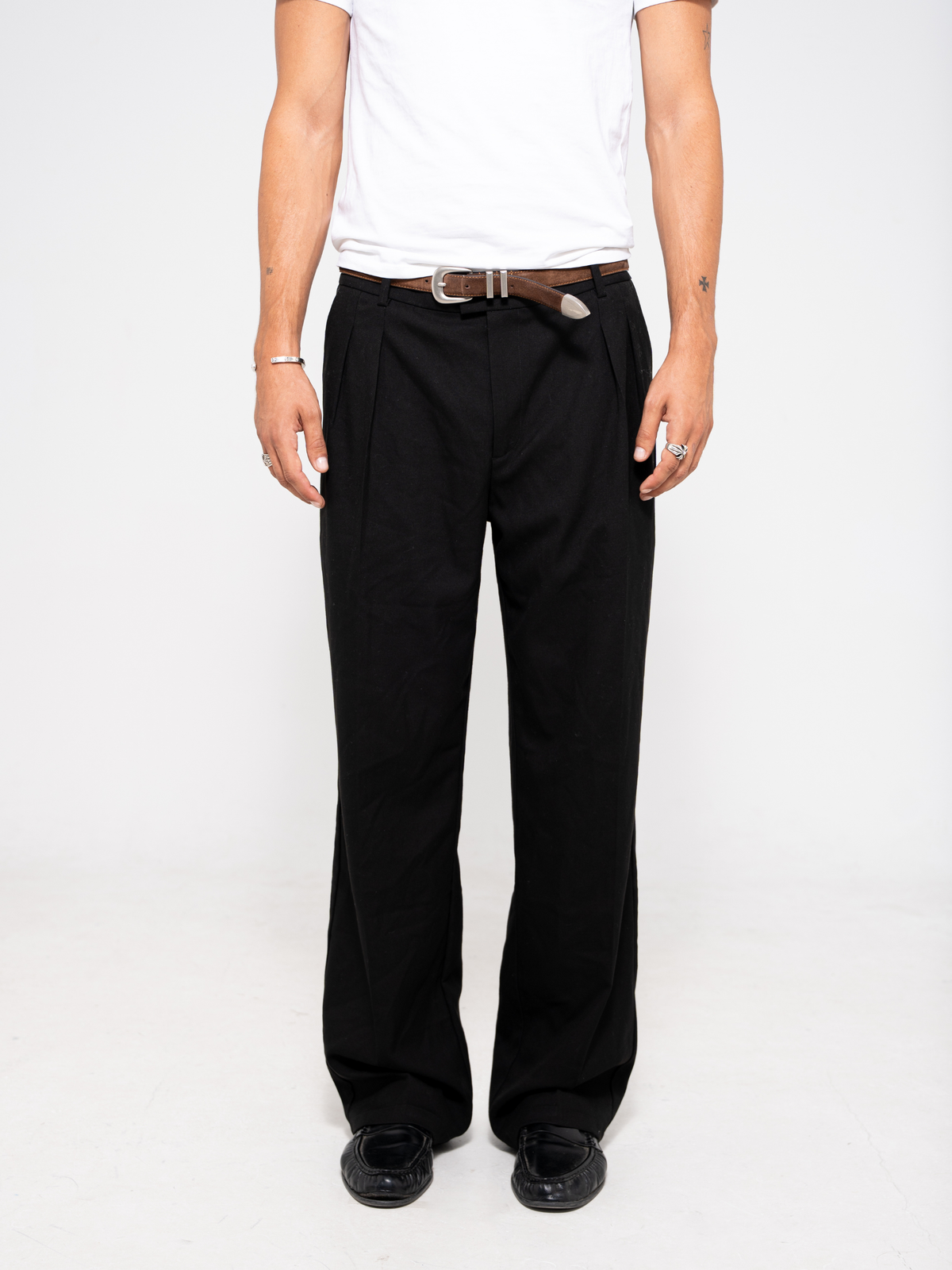 Double-Pleat Twill Trousers, image 2